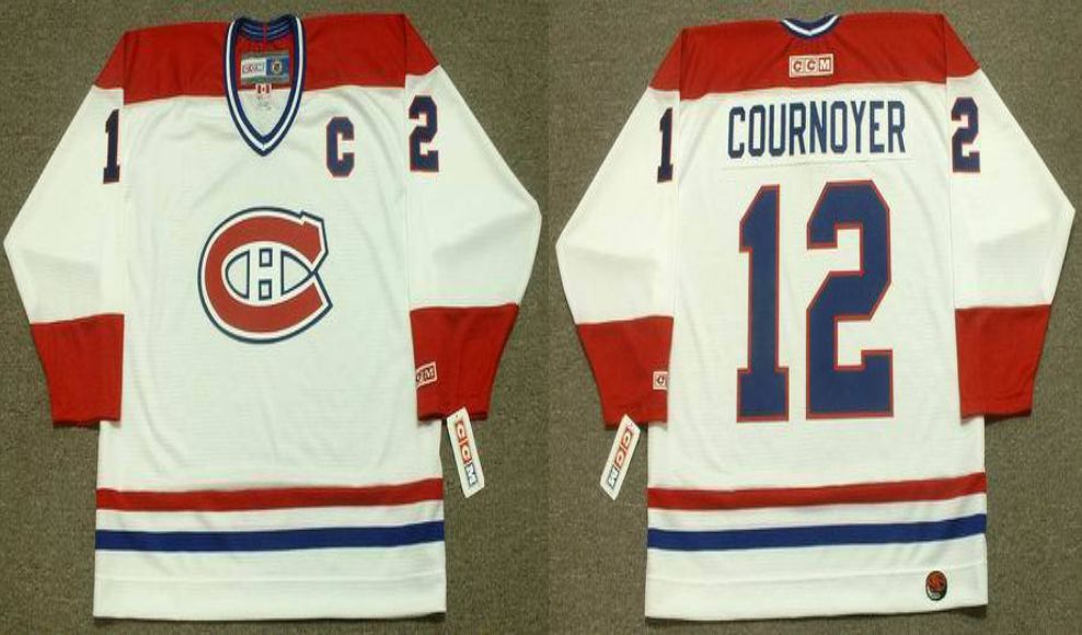 2019 Men Montreal Canadiens 12 Cournoyer White CCM NHL jerseys